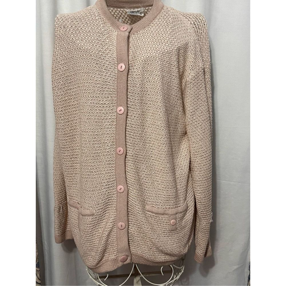 Vintage women Bleyle pink Hong Kong 80s-90s cardigan nylon blend GOOD VINTAGE CO